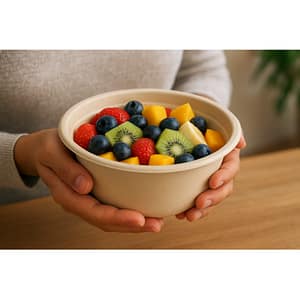 Sugarcane Disposable Bowls 350ml Eco-Friendly - 50 Pack