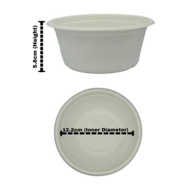 Sugarcane Disposable Bowls 500ml Eco-Friendly - 50 Pack - Image 5