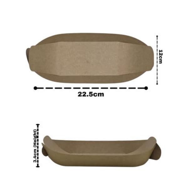 Kraft Small Boat 19cm - Food Trays for Street Food - 50 Pack - Image 2