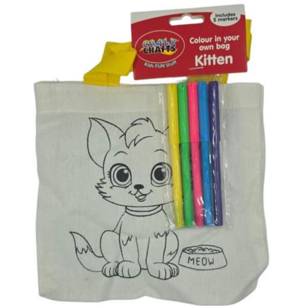 Kids Color-in Craft Bag - Kitten - Image 3