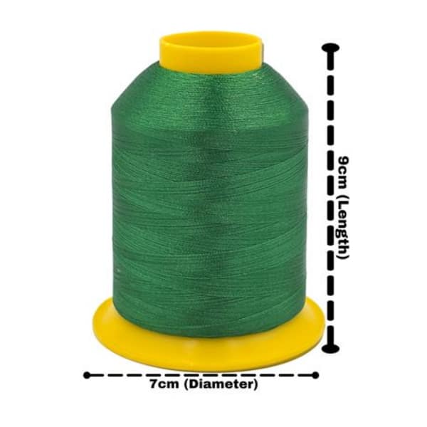 Embroidery Thread Cotton- Bottle Green 4000m - Shade 1342 JT Threads - Image 3