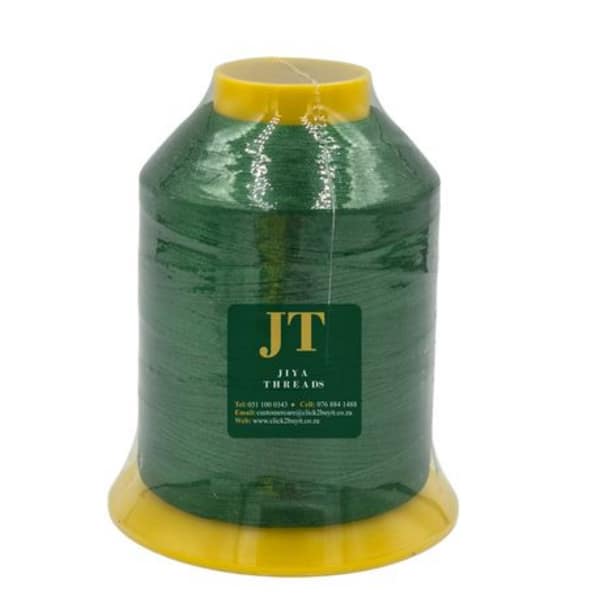 Embroidery Thread Cotton- Bottle Green 4000m - Shade 1342 JT Threads - Image 5