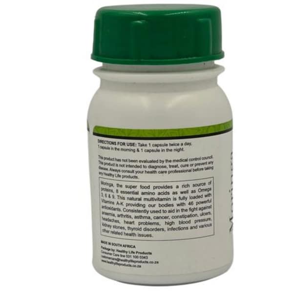 Healthy Life Moringa Oleifera Leaf Extract - 500mg 60 Caps Energy & Immune - Image 14